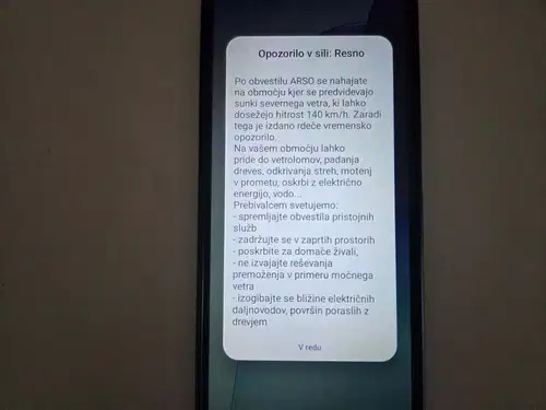 Tudi v Šaleški dolini na telefone prejeli obvestila o nevarnosti zaradi vetra