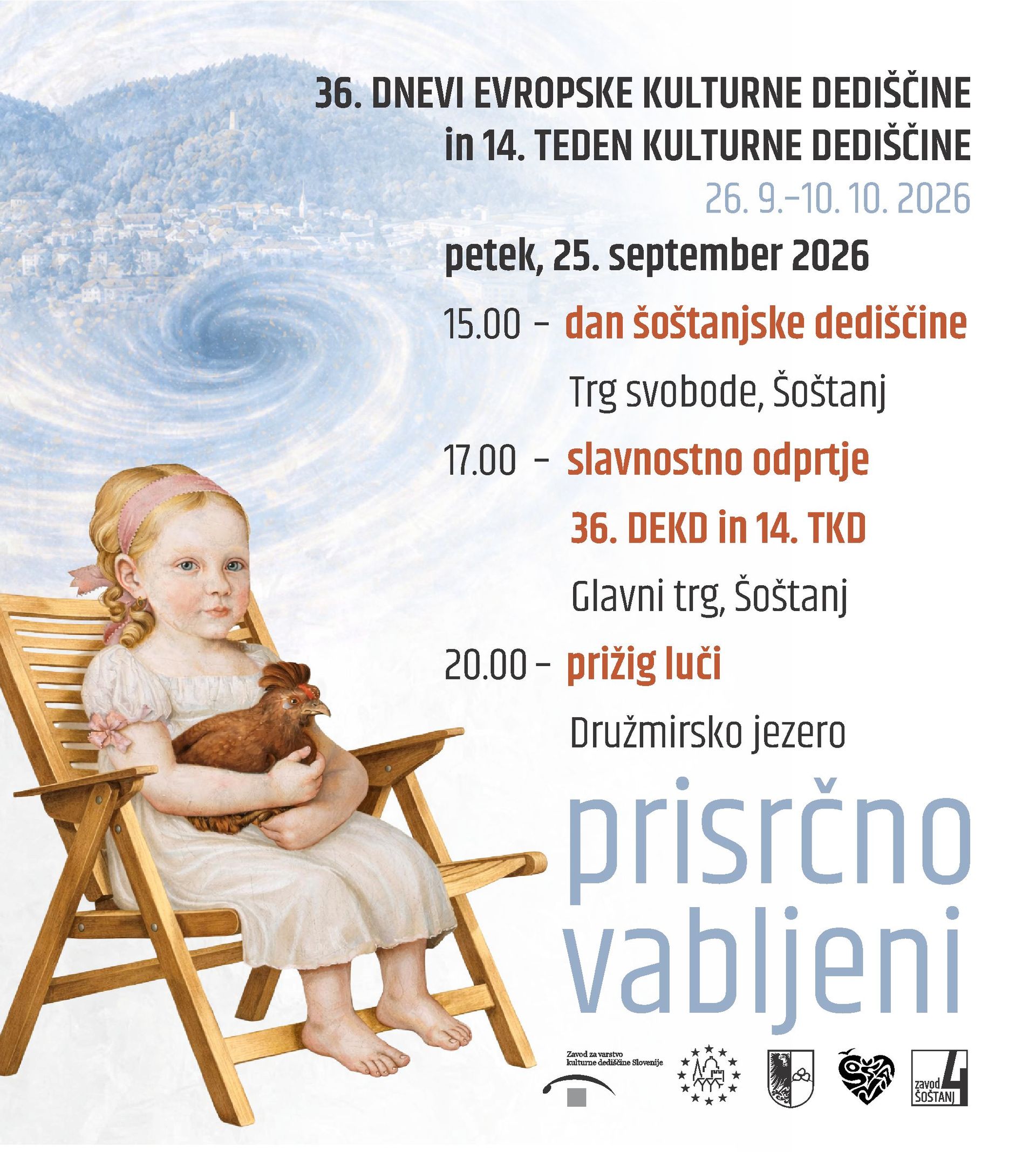 Šoštanj bo v petek gostil slavnostno odprtje 36. Dnevov evropske kulturne dediščine (DEKD) in 14. Teden kulturne dediščine (TKD).