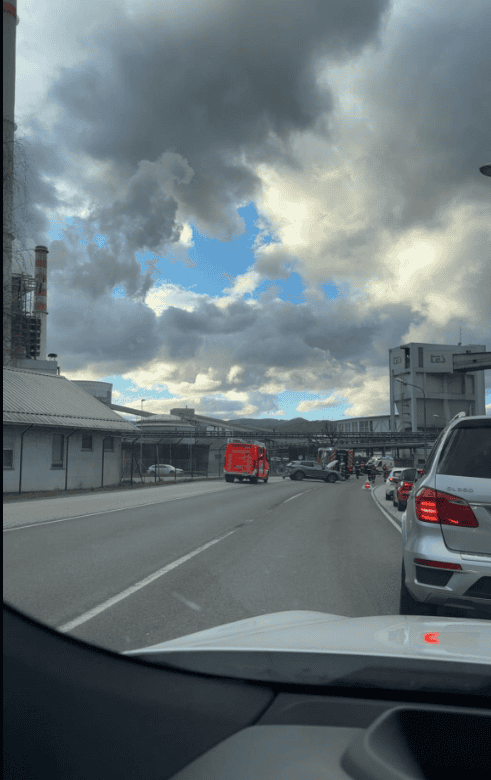 Pri Termoelektrarni Šoštanj prišlo do prometne nesreče