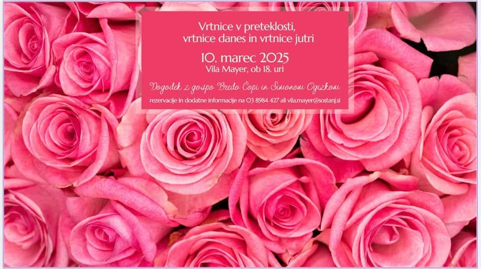 "Vrtnice preteklosti, vrtnice danes in vrtnice jutri": Odkrijte svet dišečih kraljic vrtov