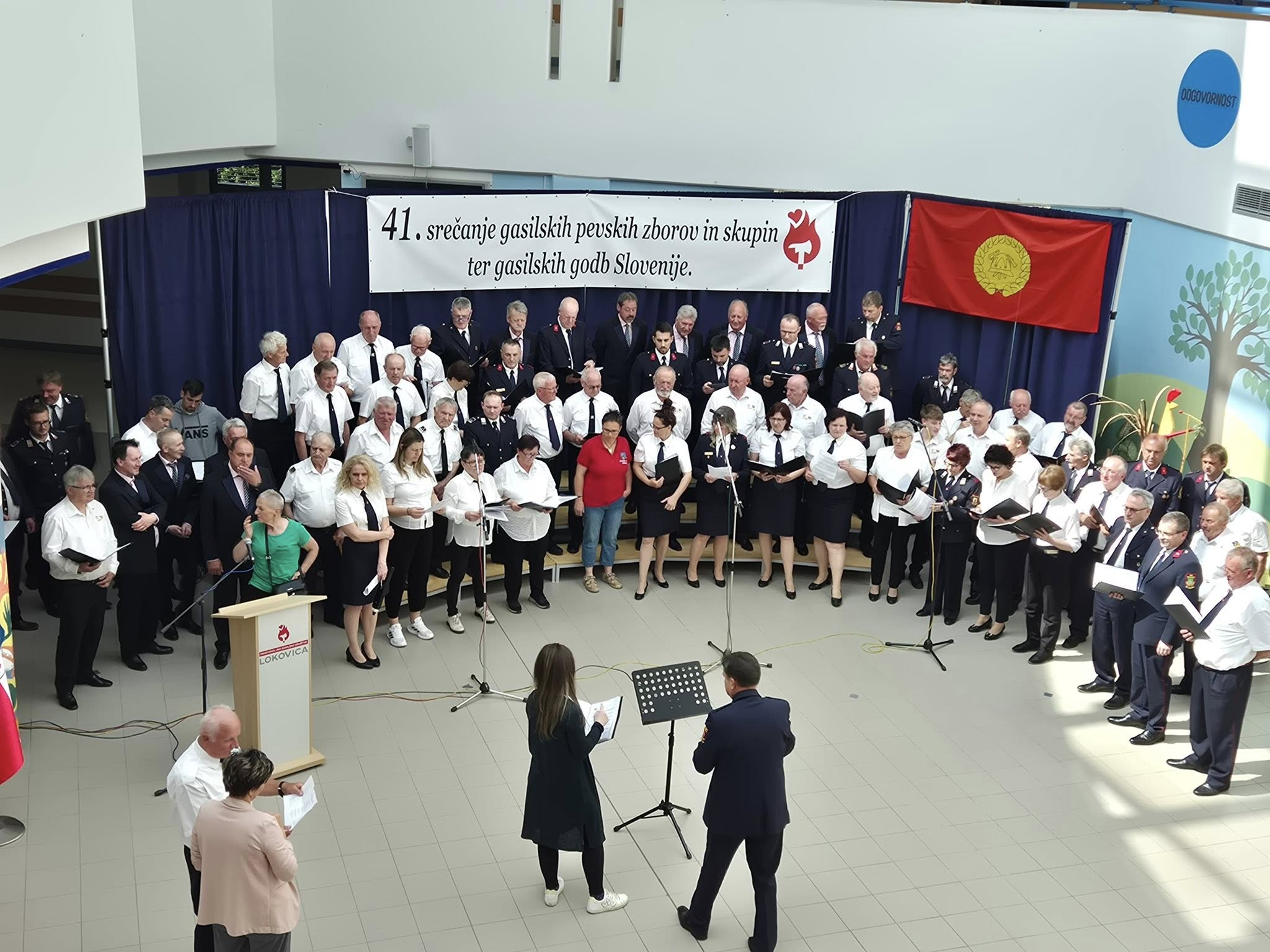 Šoštanj včeraj gostil 41. srečanje pevskih zborov in godb slovenskih gasilcev