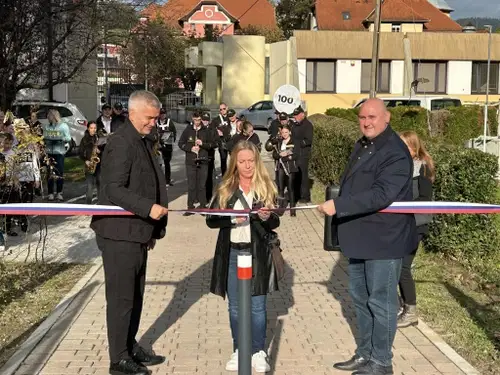 V Šoštanju odprli novo peš brv čez reko Pako