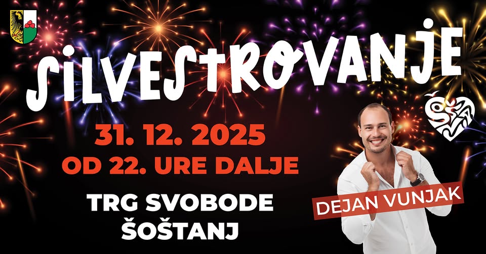 Silvestrovanje v Šoštanju: Zabaval vas bo Dejan Vunjak