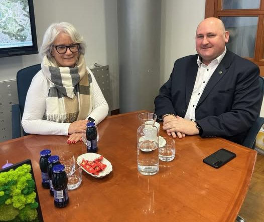 Šoštanjski župan včeraj gostil poslanko Janjo Rednjak